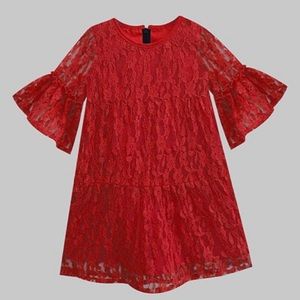 🎉 Host Pick 🎉 A.T.U.N. Scarlet Lace Ariana Bell Sleeve Shift Dress